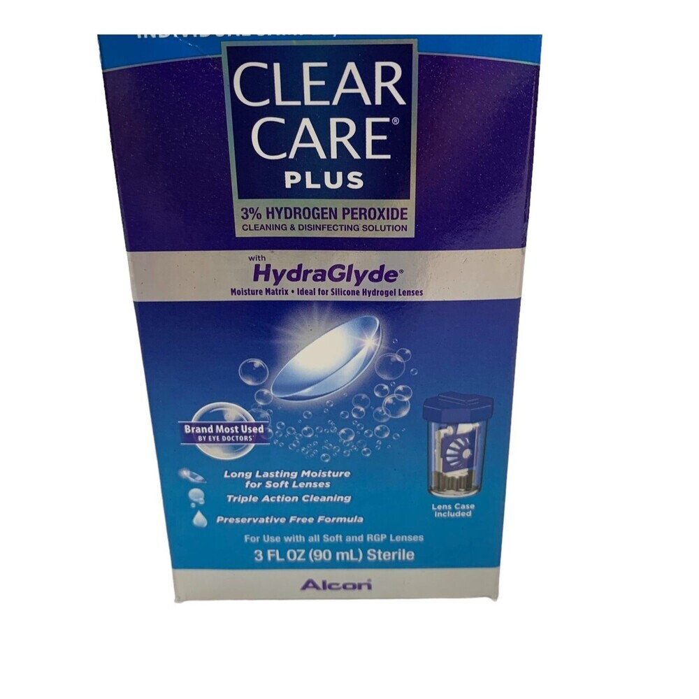 Clear Care HydraGlyde Cleaning Disinfecting Solution 3% Hydrogen Peroxide Sealed